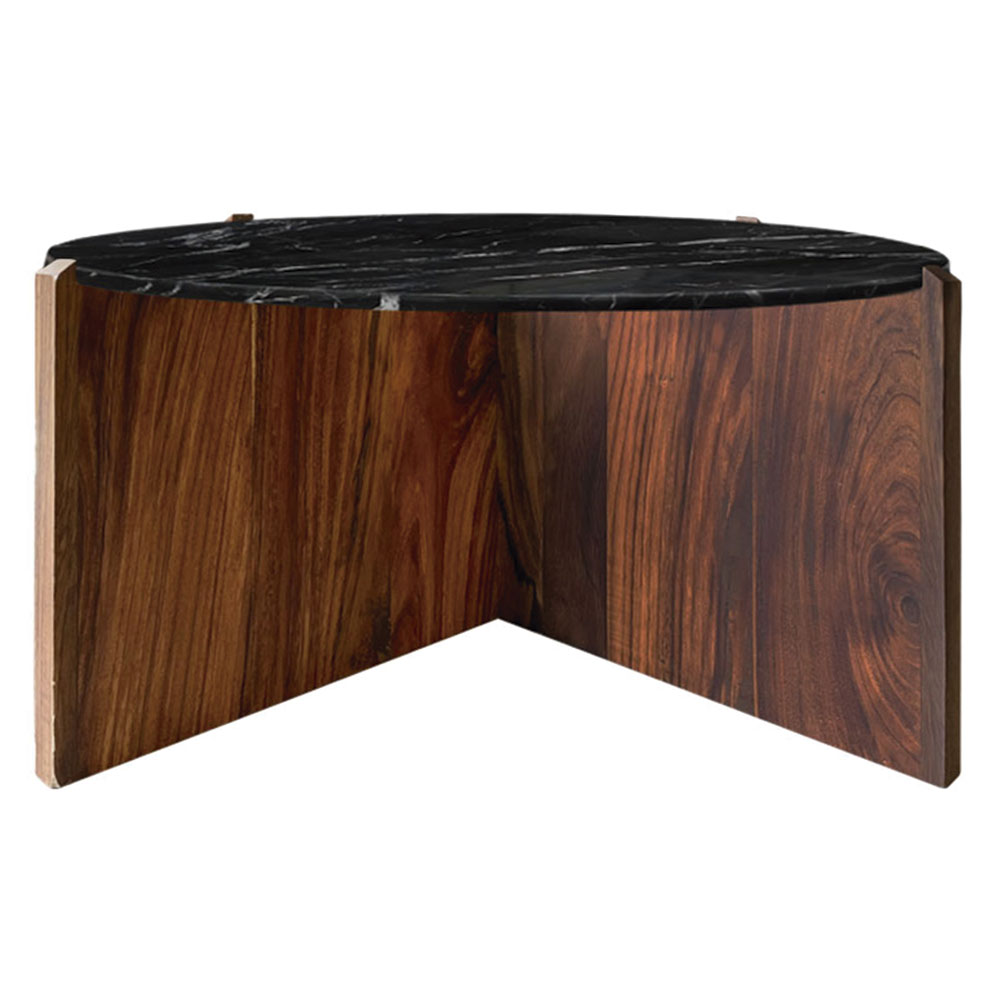 MESA CENTRAL PARLATTE MARMOL NEGRO-PAROTA