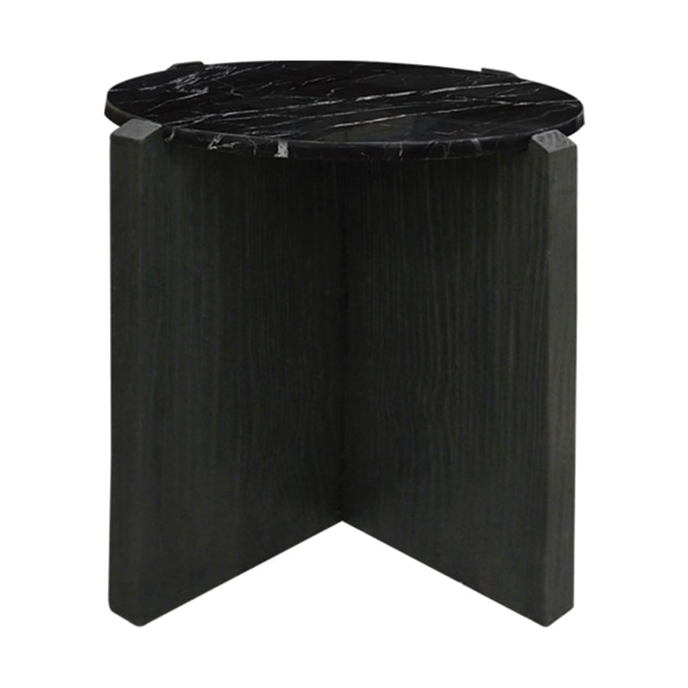 MESA OCASIONAL CH. PARLATE MARMOL NEGRO-NEGRO